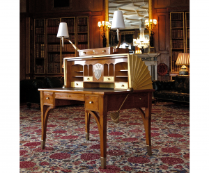 Desk for Lady Bath, made from English Yew wood by Theo for Senior and Carmichael