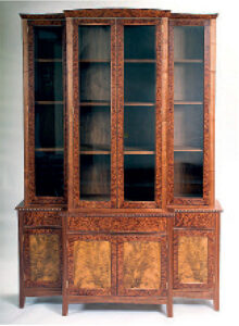 A bookcase in American walnut, made while at the Barnsley Workshop